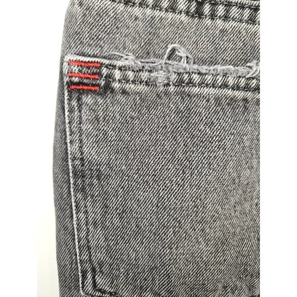 BDG Slim Straight Jeans Sz 26 2 High Rise Button Fly Patchwork Frayed Distressed - Picture 5 of 15